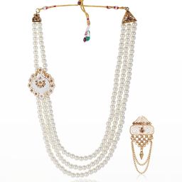 JIYANSHI FASHION Men White Jewellery Set-image-88