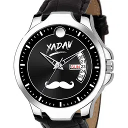 TARIDO Men Printed Dial & Leather Bracelet Style Straps Analogue Watch TD1830SL01 Yadav Black Dial Day &-picture-45
