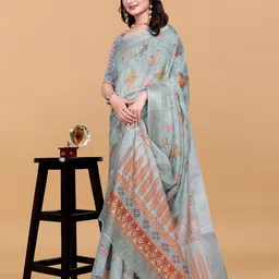 ARPITA FASHION Floral Printed Muga Saree-image-46