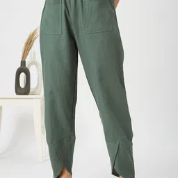 Mystere Paris Textured Cotton Comfy Lounge Pants-picture-26