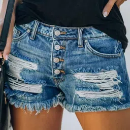 StyleCast Women Denim Mid-Rise Shorts-picture-17