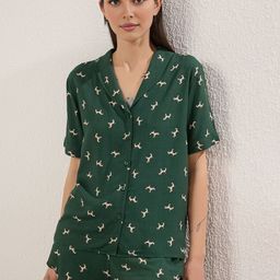 Trendyol Women Printed Pure Cotton Night Suit-image-67