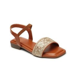 TWIN TOES Women Embellished Open Toe Flats-image-8