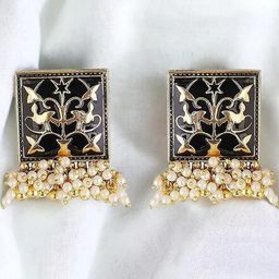 BMINO Square Studs Earrings-image-34