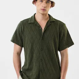 Snitch Geometric Self Design Shirt-image-6