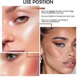 FT FACE TECH 8 Color 2 In1 Eyeshadow And Highlighter image 2