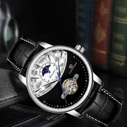 FORSINING Men Leather Straps Analogue Watch FSG8179M3S1-image-79