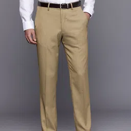 Louis Philippe Men Textured Slim Fit Formal Trousers-picture-29