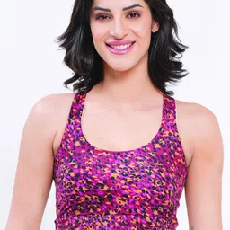 Reveira Women Abstract Printed Full Coverage Non Padded Seamless Workout Bra-picture-25