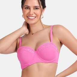 Envie Pink Women Medium Coverage Underwired Lightly Padded Push-Up Bra-image-98
