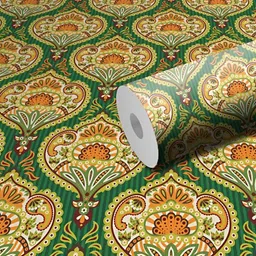 DeCorner Green & Orange-Coloured Printed Self-Adhesive & Durable WallSticker-picture-13