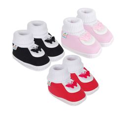 NESKA MODA Kids-Unisex Black Cotton Booties-picture-15
