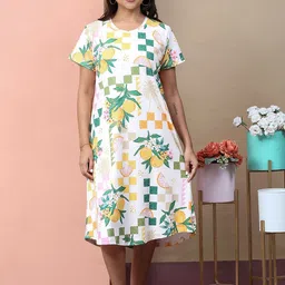 9shines Label Printed T-Shirt Nightdress-image-91