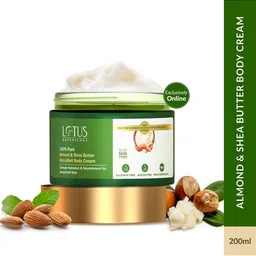 Lotus Botanicals 100% Pure Almond & Shea Butter HydraMelt Body Cream - Smooth Skin - 200g-12