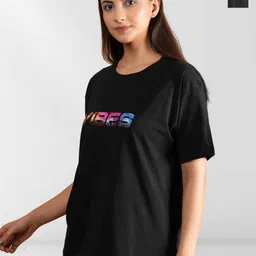NEYSA Women Typography 2 Printed Applique T-shirt-image-33