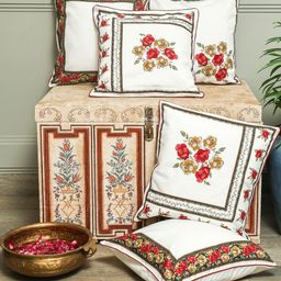 Sangria Vintage Rose Garden Cushion Cover Pack of 5-picture-24