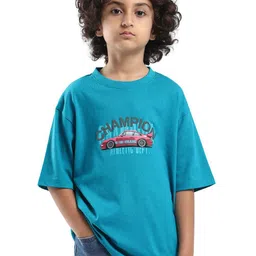 RARE ONES Boys Graphic Printed Round Neck Cotton Oversized T-shirt-image-80