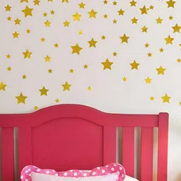 INDIAN ROYALS Gold StarPrinted Self-Adhesive & Durable Wall Sticker-image-94