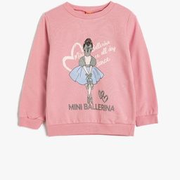 Koton Girls Graphic Printed Pure Cotton Sweatshirt-picture-10