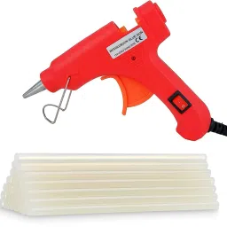 20WATT 20W Hot Melt Glue Gun With 10 TRANSPARENT GLUE STICKS 7MM Standard Temperature Corded Glue Gun-15
