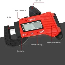 high q DIGITAL THICKNESS GAUGE 0-12MM RANGE 0-12mm Lightweight Portable Digital Display Thickness Gauge Caliper Meter Digital Caliper image 4