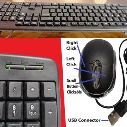 ANJO Wired Keyboard & Mouse-Pad-USB Hub 3.0-3in1 Cleaner-2in1 OTG-Ext Cable-LED Combo Set image 2