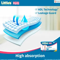little's Comfy Baby Pants Diapers with Wetness Indicator and 12 hours Absorption | Large - L image 4