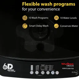 khaitan orfin 8 kg Fully Automatic Top Load with In-built Heater Grey image 4