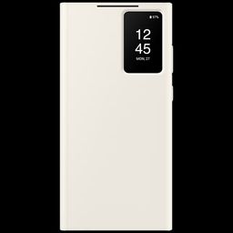 SAMSUNG Smart View Wallet Flip Cover for Galaxy S23 Ultra (Smooth Grip, Cream)-picture-1