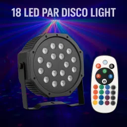 18LED Disco DJ Par Light DMX with Remote Controller Single Disco Ball-12