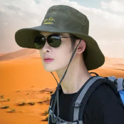 AlexVyan UV Protection Round Sun Cap for Hiking, Fishing, Gardning, Travel-image-28