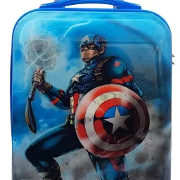 Small Cabin Suitcase (20 inch) 4 Wheels - Lightweight Kids Rolling Luggage With Hard Shell Carry On Travel Trolley Bag - Blue-image-94