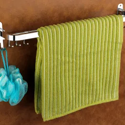 304 Grade Stainless Steel Folding Towel Rod with Hooks for Bathroom (pack of 1) 24 inch 1 Bar Towel Rod-image-30