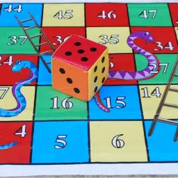 8x4 Ft Mat Snakes &Ladders & Dice 8inch Party & Fun Board Game-image-32
