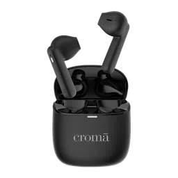 Croma TWS Earbuds (Sweat & Water Resistant, Upto 32 Hours Playback, Black)-image-24