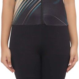 Poly Spandex Multipurpose Wear for Diving - Polyester Lycra, 4-Way Stretch (XS) Printed Women Swim-dress Black Swimsuit-image-20