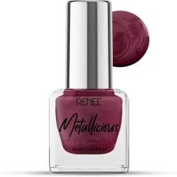 Metallicious Nail Paint | Quick Drying, Chip Resisting Formula with High Shine Cosmic Maroon-image-9