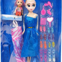 Fashion Doll Elsa & Anna with Cute Accessories,Style Wardrobe Doll Set for Girls-40