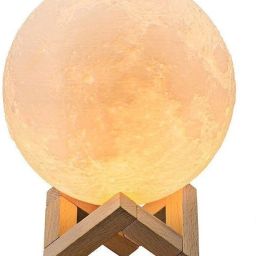 3D USB Rechargeable Moon Lamp Color Changing Sensor Touch Crystal Ball Night Lamp with Wooden Stand, Bedroom Lamp, Night Lamp for Bedroom, Bedroom Lamp for Kids, Bedroom Lamps for Night Night Lamp-22