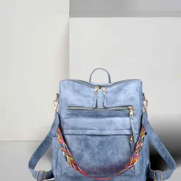Medium 25 L Backpack Laptop Backpack Backpack for Women Vintage PU Leather Shoulder Bag-image-15