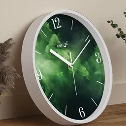 RANDOM White & Green Printed Contemporary Wall Clock-picture-21