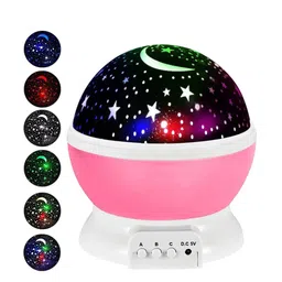 PIPALIYA Pink & Blue Star Master Rotating 360 Degree Moon Table Lamp image 5