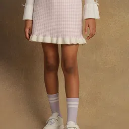 One Friday Girls Checked Mini Skirt-image-14