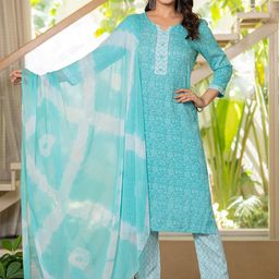 Moda Rapido Women Floral Printed Kurta with Trousers & Dupatta-30