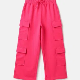 United Colors of Benetton Girls Regular Fit Mid Rise Pure Cotton Cargo Trousers-picture-27