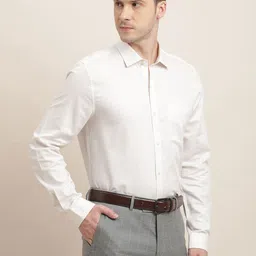 Turtle Standard Spread Collar Dobby Weave Pure Cotton Formal Shirt-image-79