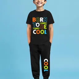 YK X Trampoline Boys Printed T-shirt With Track Pant-image-19