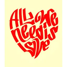 Inephos Yellow & Red Typography Printed Paper Creative Artwork Sticker-image-68