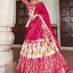 APNISHA Printed Ready to Wear Lehenga & Unstitched Blouse With Dupatta-picture-27