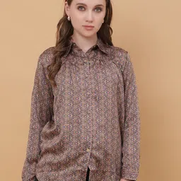 God's Club Women Ethnic Motifs Printed Cotton Shirt Style Regular Top-picture-15